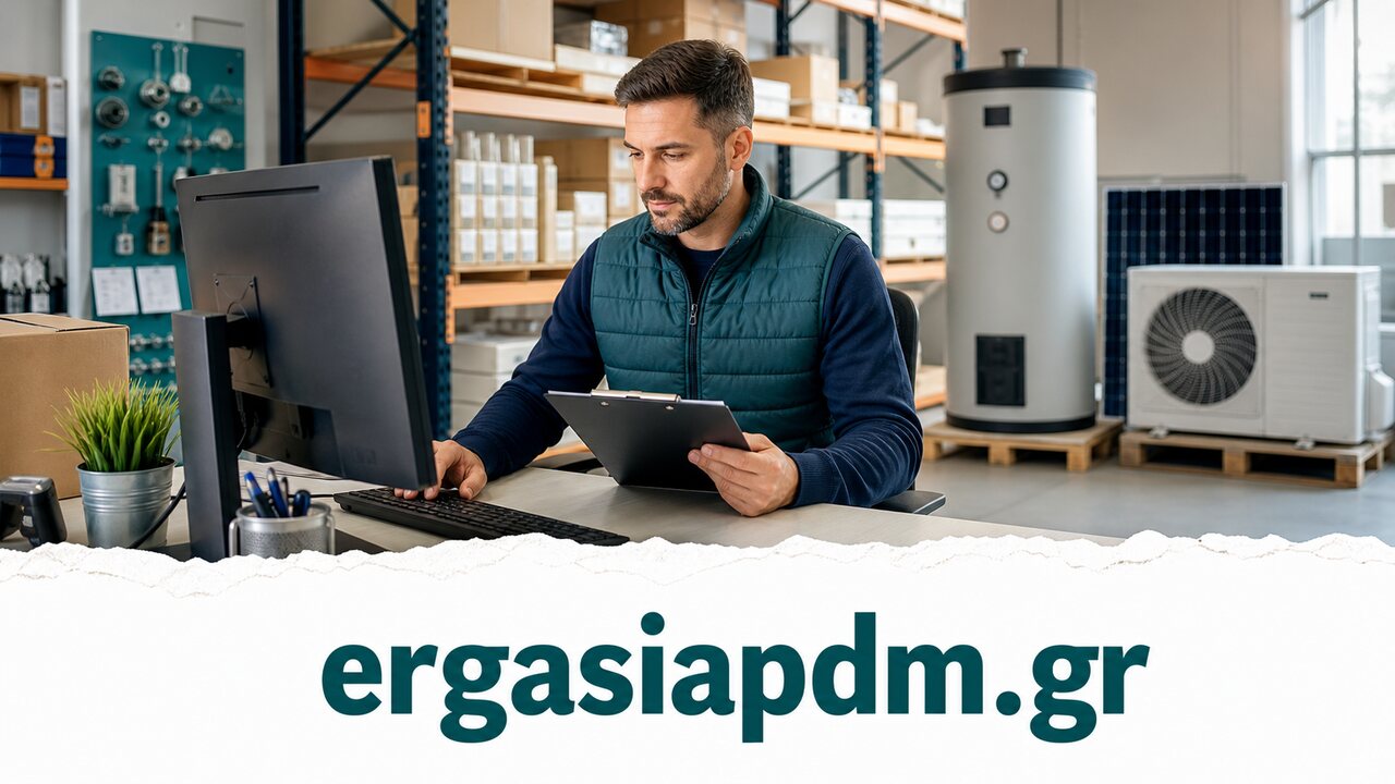 Υπάλληλος γραφείου και αποθήκης σε επιχείρηση ενεργειακού εξοπλισμού