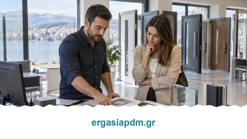 Κολοκυνθού Καστοριάς — Πωλητής / υπάλληλος γραφείου σε έκθεση τζαμιών και πορτών – νέα θέση εργασίας